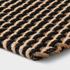 Rope Braided Basket Weave Doormat Black/Brown/Cream