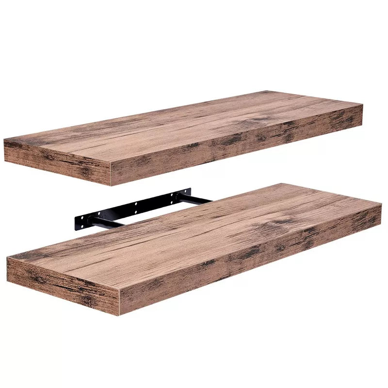 2 Pack Floating Wall Shelves - for Trophies, Frames, Bookshelf