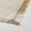 Wide Border Stripe Handmade Woven Area Rug Tan/Cream