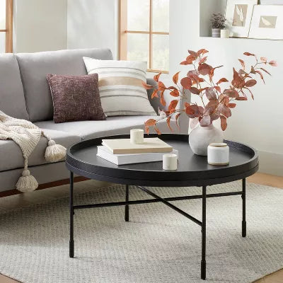 Wood & Metal Coffee Table - Black