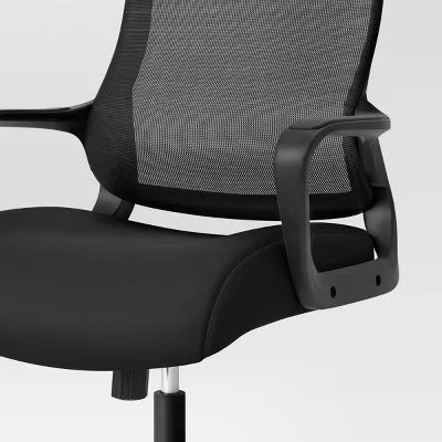 Comfort Office Chair Black - Ergonomic, Adjustable, Mesh Back, 5-Wheel Base