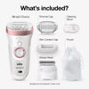 2-in-1 Women's Cordless Wet & Dry Epilator + Bikini Trimmer + 2 Extra Accessories