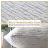 King Memory Foam Bamboo Pillow, Set of 2 - Adjustable Removable Cover
