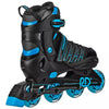 Custom Adult In-Fit Skates - Blue/Black 9-12: Adjustable, Padded Boot Shaft