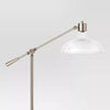 Crosby Bell Floor Lamp Brass with Glass Shade