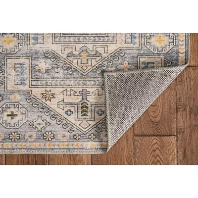 Washable Parson Rug Gray/Beige - 2'x3'
