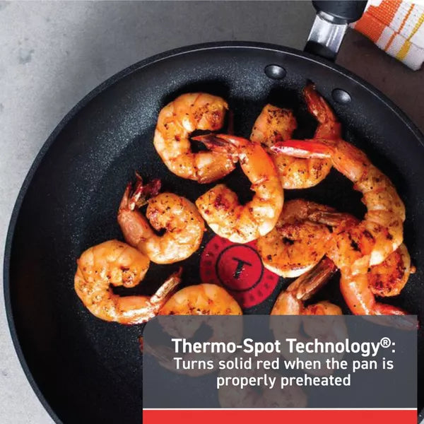 12pc Expert Forged Nonstick Cookware Set Black: Tempered Glass Lids, Stay-Cool Handles, Gas & Electric Compatible