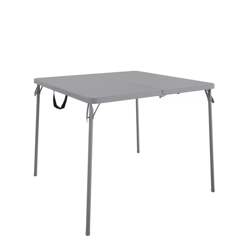 Fold in Half Multi-Purpose Card Table with Handle Gray