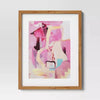 (Set of 2) Painterly Collage Framed Under Glass Wall Art Prints