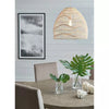 Coenbell Rattan Pendant Beige - Bohemian Dome-Shaped Ceiling Light