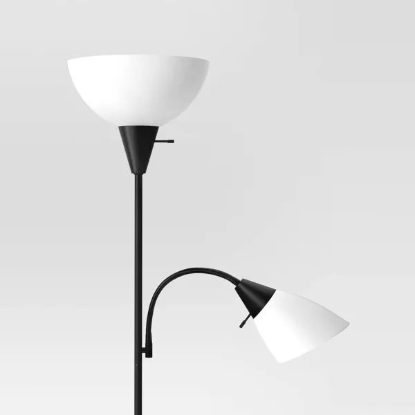 Torchiere with Task Light Floor Lamp