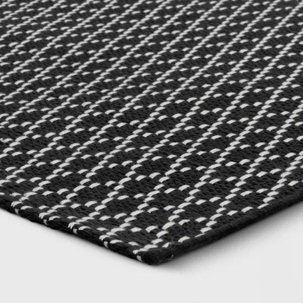 Small Diamond Area Rug Charcoal Gray 4'x5'6"