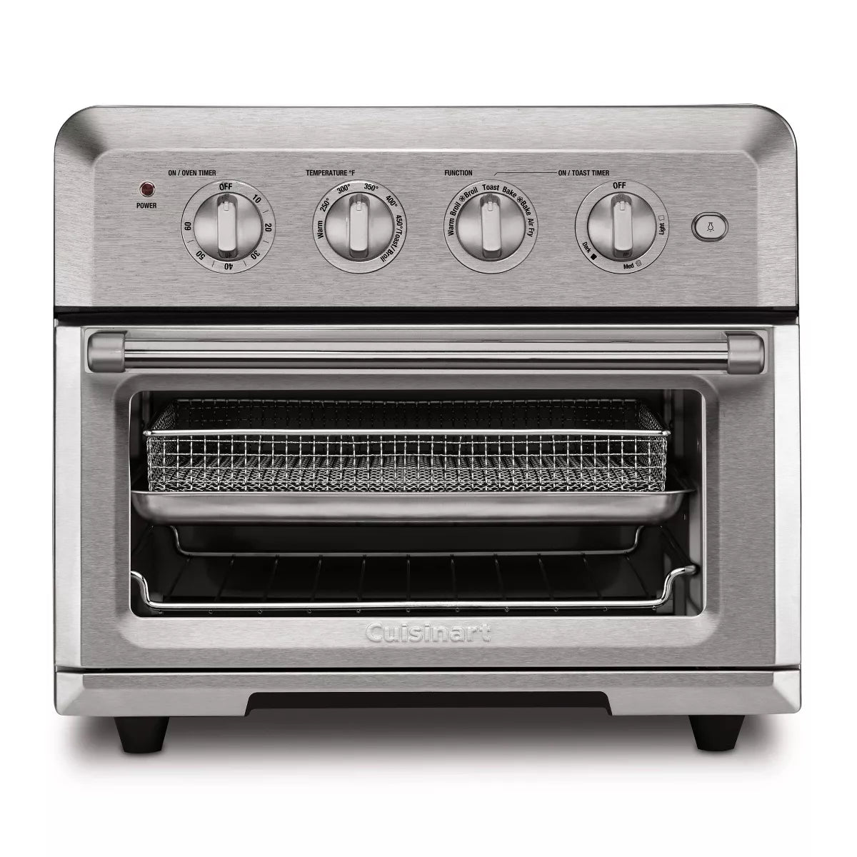Air Fryer Toaster Oven Stainless Steel - Convection Bake, Broiler, Cool Touch