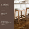 Adrien Backless Saddle Kitchen Stool