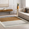 Keeva Modern Striped Fringe Indoor Area Rug 5' x 7' 10