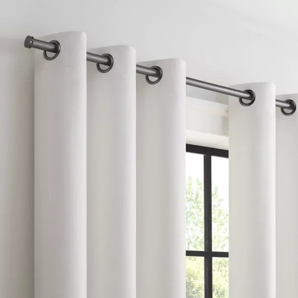 2pk Eclipse Agata Snow Curtain Panels White