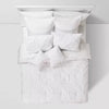 8pc Pinch Pleat Comforter Bedding Set - Queen
