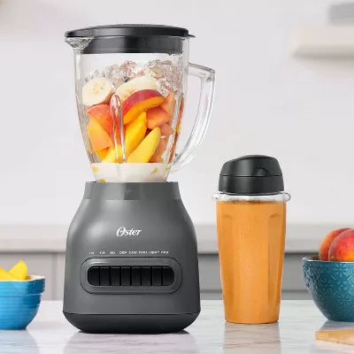 Easy-to-Clean Blender with Dishwasher-Safe Glass Jar with a  Blend-n-Go Cup: 8 Speeds, Smoothie Blender