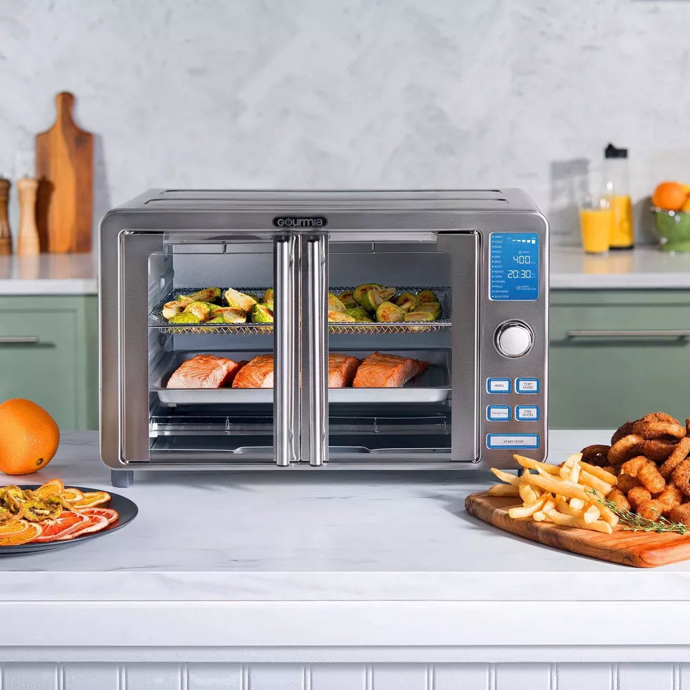 9-Slice Digital Air Fryer Oven with 14 One-Touch Cooking Functions and Auto French Doors