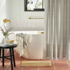 Wooden Slat Bath Mat Natural - Farmhouse Style, Rubber Backed, Machine Made Bath Mat