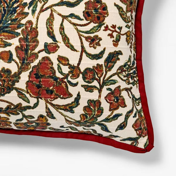Jacobean Floral Throw Pillow