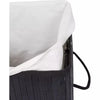 Bamboo Square Laundry Hamper with Lid and Cloth Liner - Black