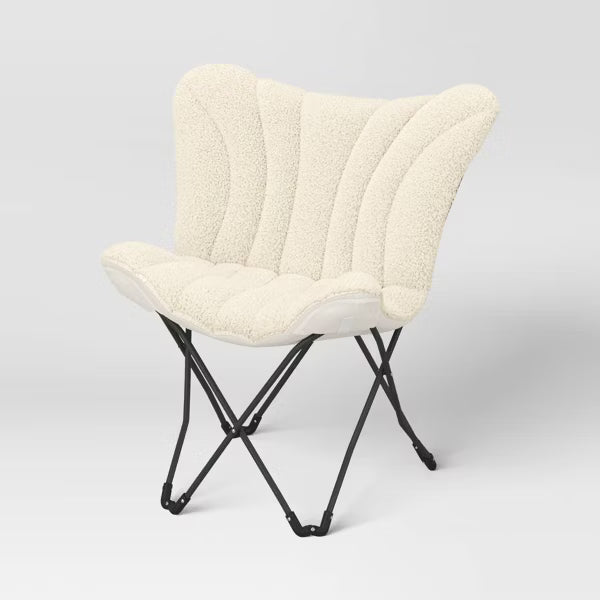 Butterfly Chair Faux Shearling Cream