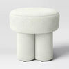 Boucle Fully Upholstered Accent Ottoman Stool