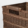 Rectangle Rattan Decorative Basket Dark Brown - FSC Certified Wicker Storage, Spot Clean