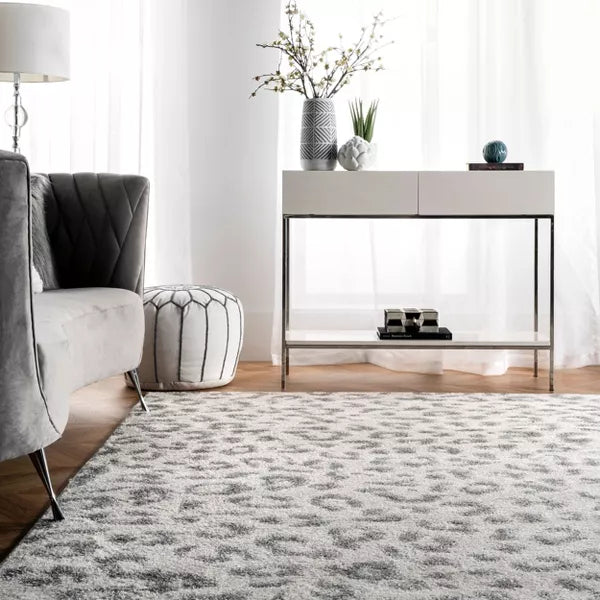 Annette Modern Leopard Print Area Rug