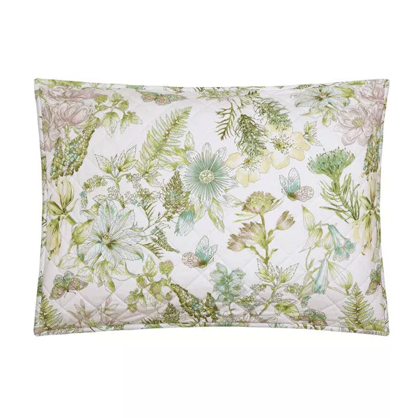 Full/Queen Quilt Botanical Floral Green