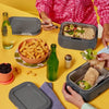 Portable Food Warmer, Electric Lunch Box with Detachable Cord: Stainless Steel, Dishwasher-Safe, Gray