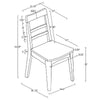 4pk Wood Ladder Back Dining Chair Set