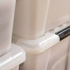 4pk Plastic Storage Container Bin Clear Pearl: Stackable Utility Totes