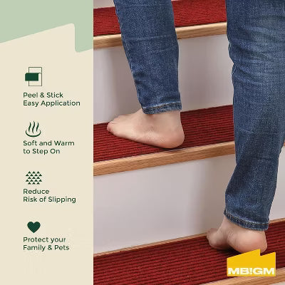Non-Slip Carpet Stair Treads Non-Skid Safety Slip Resistant, 8" x 30"
