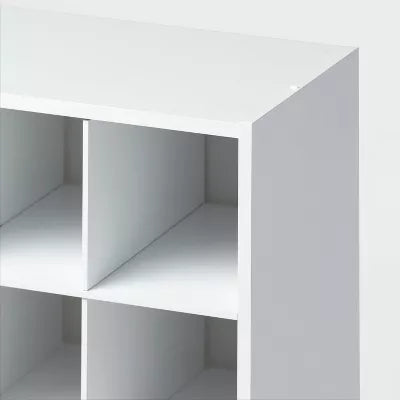 4 Tier Laminate Stackable Shoe Cubby White  Shoe Rack Organizer, Holds 20 Pairs, Wood Laminate, Freestanding