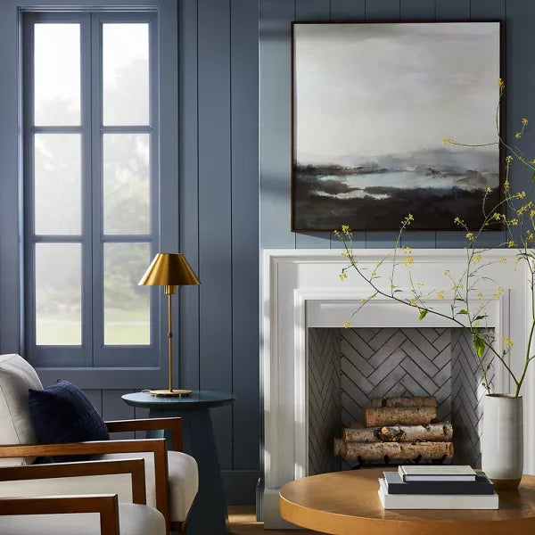 Dreary Abstract Landscape Framed Wall Canvas