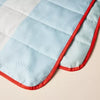 Bold Stripe Picnic Blanket Cream/Light Blue/Red Machine Washable, Recycled Polyester
