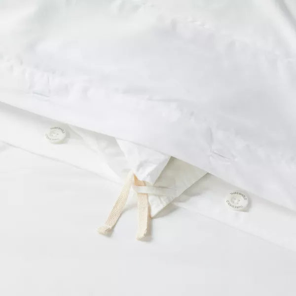 3pc Luxe Embroidered Border Duvet Cover and Sham Set King
