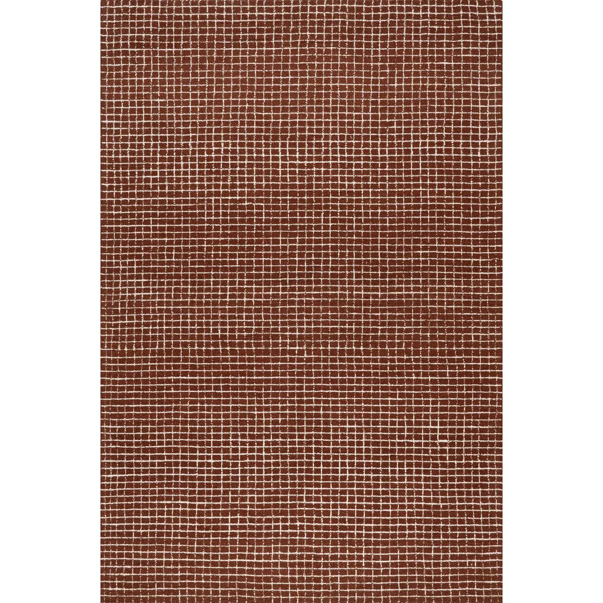 Melrose Checked Wool Area Rug - 8' 6" x 11' 6"