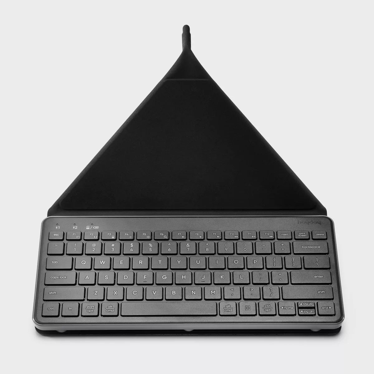 Wireless Keyboard with Stand for iPads & Tablets - Black and Gray