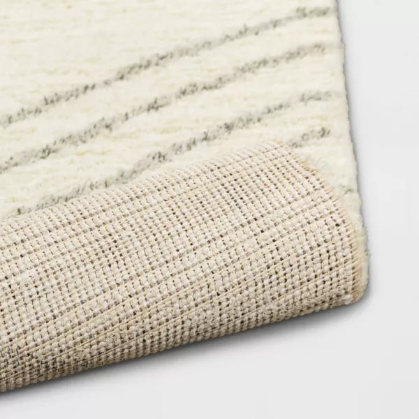Line Geo Area Rug Cream 5'x7'