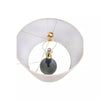 Opal Finish & Linen Shade Glass Table Lamp 1-Piece