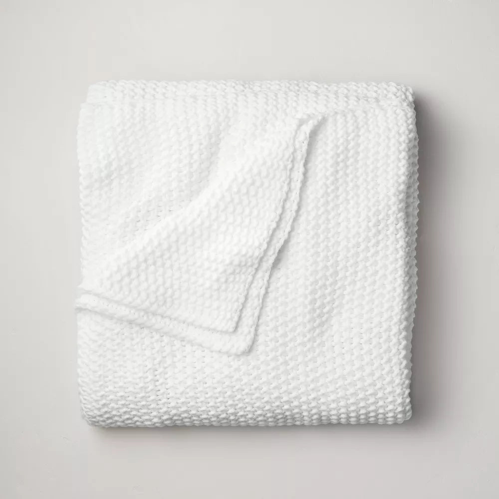 Chunky Knit Bed Blanket - King