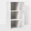 Corner Cube Bookshelf White - 3 Shelves, 9 Compartments, Bookcase & Toy Storage, Cube System Compatible