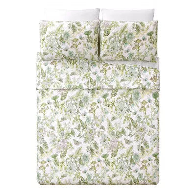 Full/Queen Quilt Botanical Floral Green