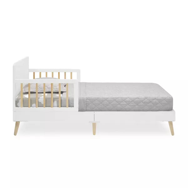 Logan Wood Toddler Bed, Greenguard Gold Certified Bianca White/Natural