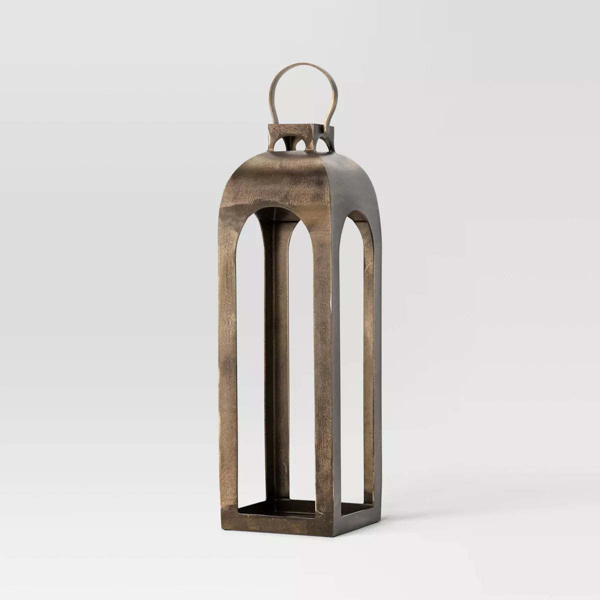 Pillar Cast Aluminum Lantern Candle Holders Gold