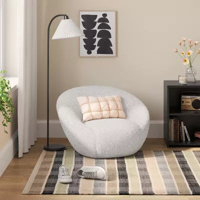 Check Striped Chindi Handwoven Area Rug 4'x5'6"