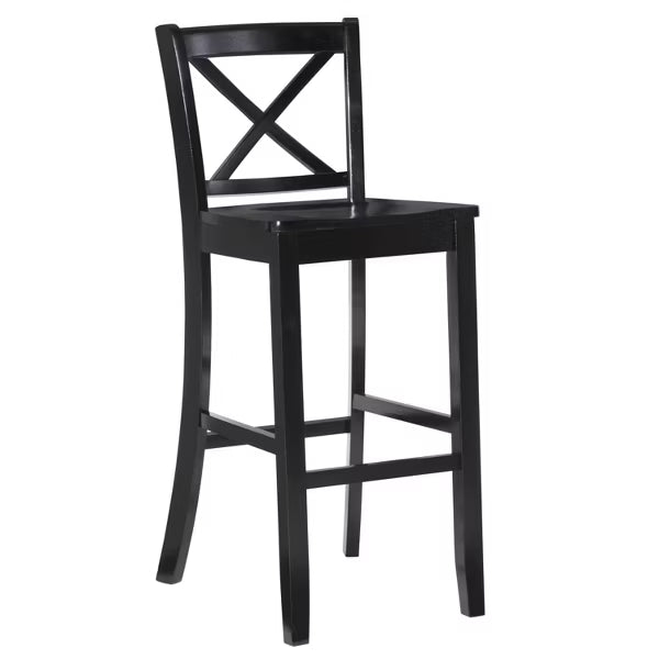 Torino X Back Wood Barstool - Black